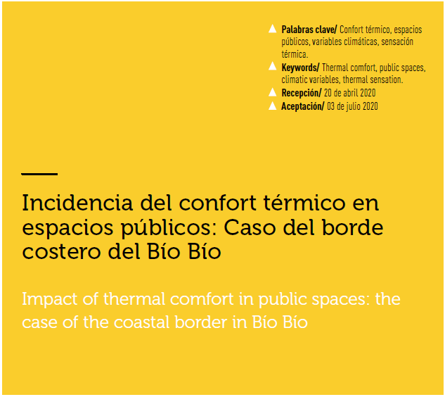 Incidencia del confort térmico en espacios públicos: Caso del borde costero del Bío Bío